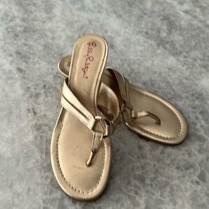 Lilly Pulitzer Gold Sandals